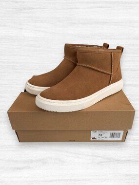 UGG Alameda Mini Boot Chestnut Suede Sheepskin Sneaker Boot Women’s 7.5 Box
